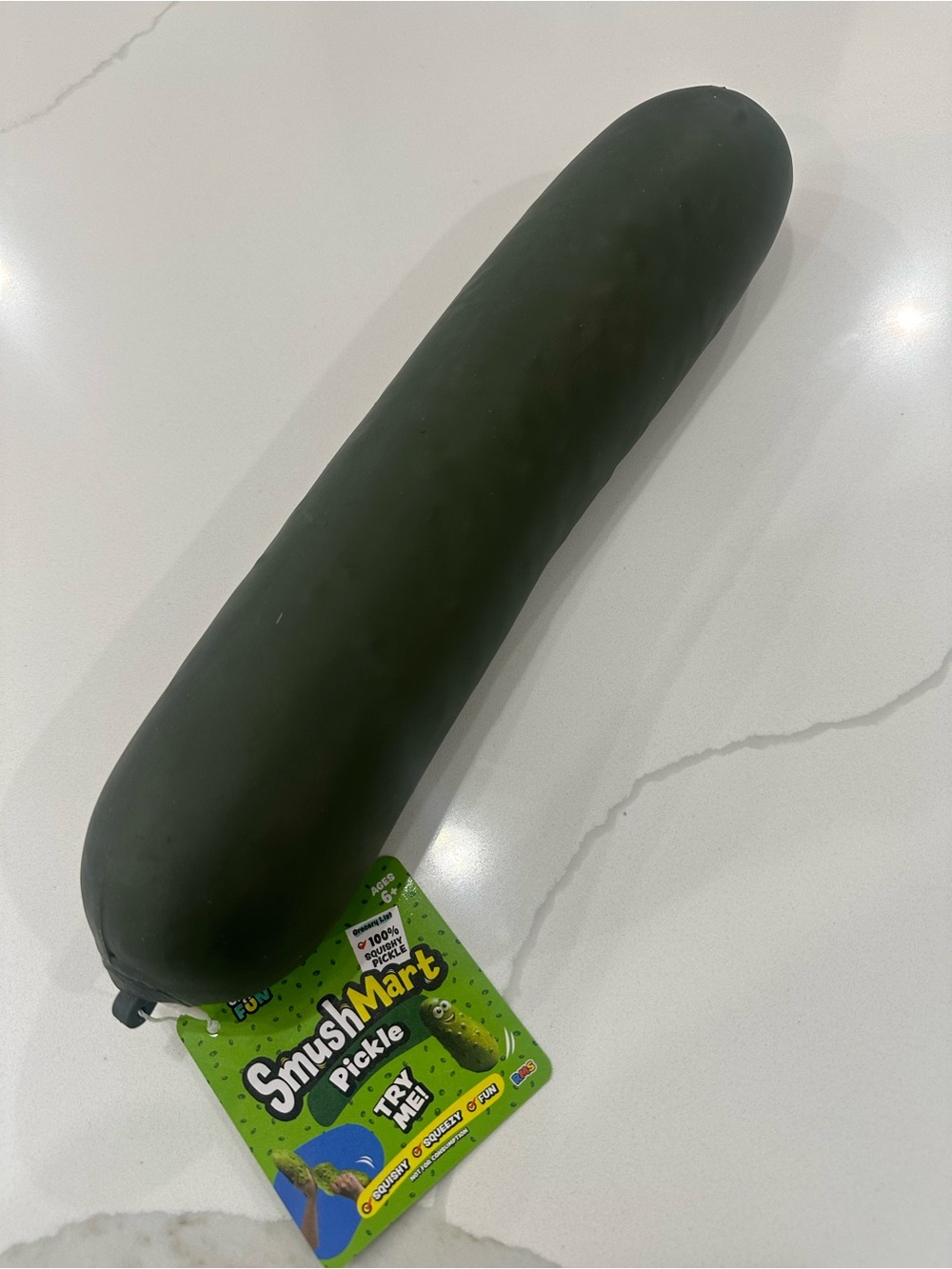 SmushMart Pickle Plush Toy – Dark Green Kids Learning Toy squishy pickle